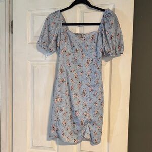 Altar'd State Blue Floral Mini Dress Size XS
